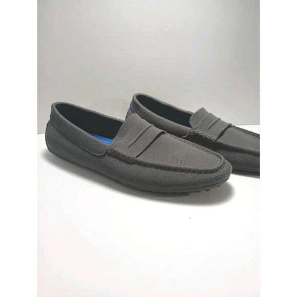 Rothy's The Driving Loafer Moccasin Shoes Mens Size 10.5 Graphite Slip On Rothys - Picture 1 of 8